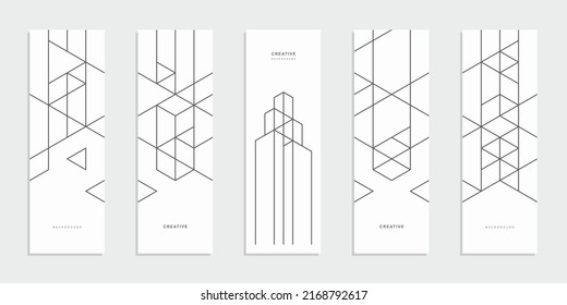 Abstract geometric technological company brochure. Vector business flyer.