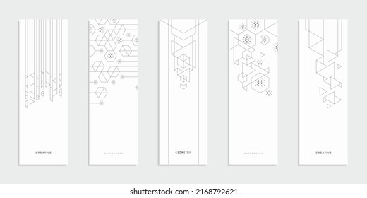 Abstract geometric technological company brochure. Vector business flyer.