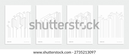 Abstract geometric technological company brochure. Vector business flyer.