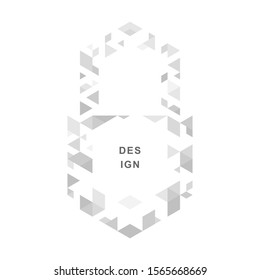 Abstract geometric technological lock. Vector creative background.