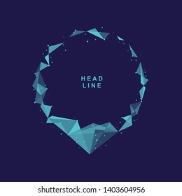 Abstract geometric technological polygonal background. Vector creative design.