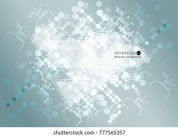 Abstract geometric technology background. Vector Illustration.