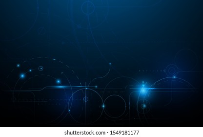 Abstract geometric technology digital hi tech concept background. Space for your text