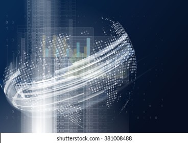 Abstract geometric technology graphic elements. 