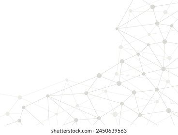 abstract geometric technology lines and dots connection polygon mesh background vector illustration.