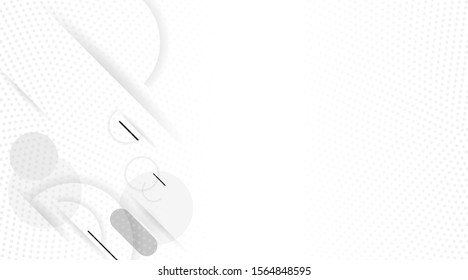 Abstract geometric technology modern white and gray color background, design vector