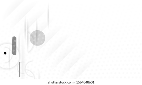 Abstract geometric technology modern white and gray color background, design vector