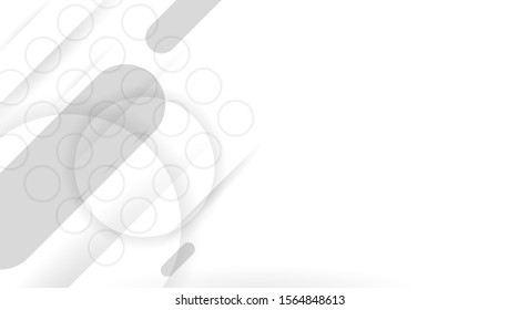 Abstract geometric technology modern white and gray color background, design vector