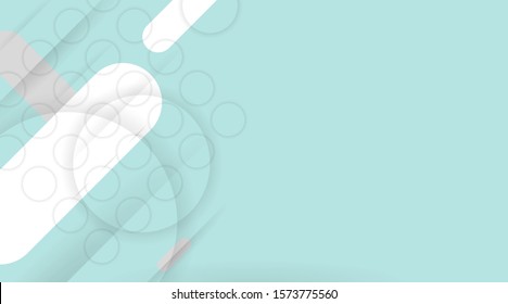 Abstract geometric technology modern white and Aqua blue color background, design vector