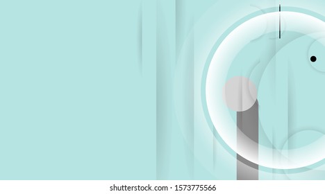 Abstract geometric technology modern white and Aqua blue color background, design vector