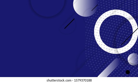 Abstract geometric technology modern white and Phantom Blue color background, design vector