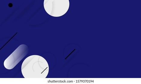 Abstract geometric technology modern white and Phantom Blue color background, design vector