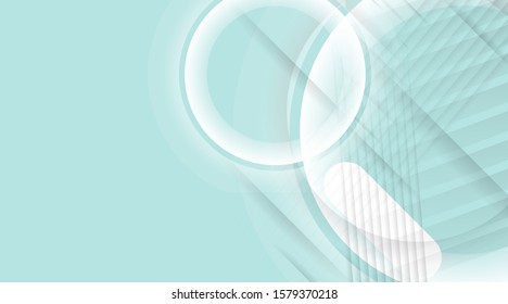 Abstract geometric technology modern white and Aqua blue color background, design vector