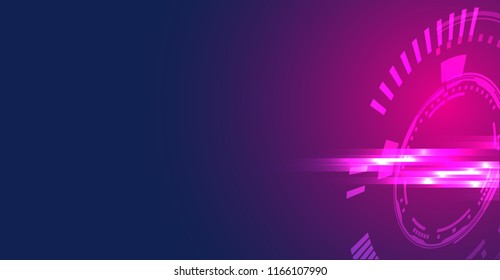 Abstract geometric technology shape of glowing light concept background, vector illustration
