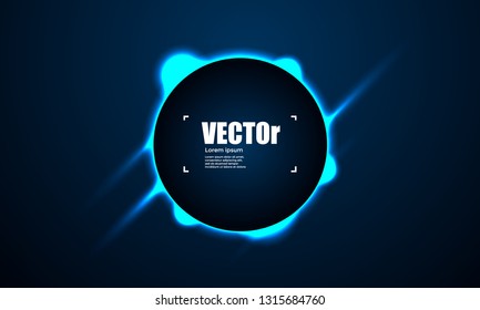 Abstract geometric technology shape of glowing light concept background, vector illustration