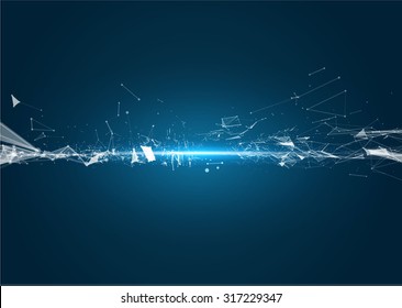 Abstract geometric technology vector design element. 