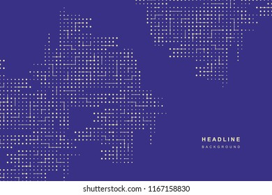 Abstract geometric technology world map of dots.