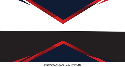 Abstract geometric template on white red background elegant style vector illustration