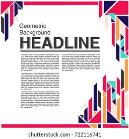 Abstract a geometric template for the presentation. Template for business and creativity and text. The ability to put a picture and text.Presentation