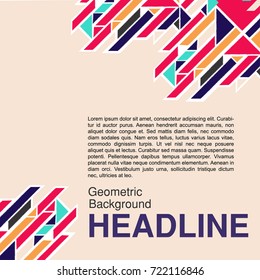 Abstract a geometric template for the presentation. Template for business and creativity and text. The ability to put a picture and text.Presentation