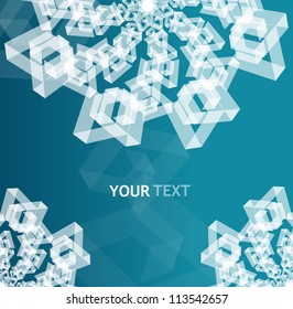 Abstract geometric template for text
