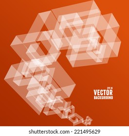 Abstract geometric template for text red background elements