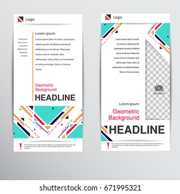 Abstract geometric template for your presentation. Template for business and creativity and text.Set. The ability to insert picture and text.Presentation.Banner for Your company.