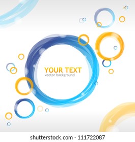 Abstract geometric and text