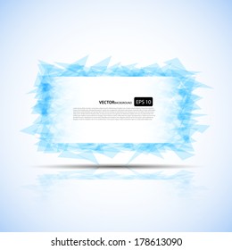 Abstract geometric text box design with colorful triangles Eps 10 