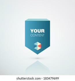 Abstract geometric text box design with your content Eps 10 stock vector illustration