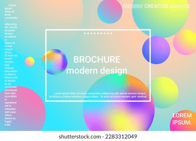 Abstract geometric texture. 3d ball shape gradients for decoration design.