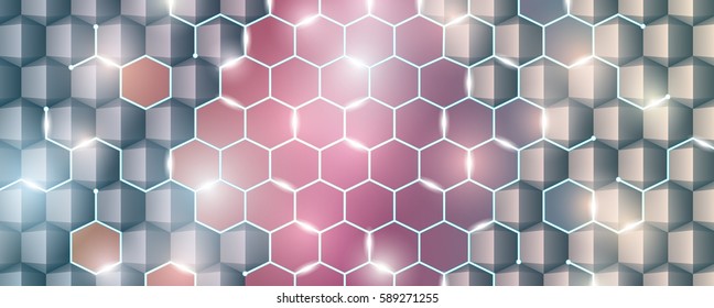 Abstract geometric texture banner design full vector