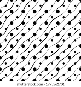 Abstract geometric texture. Brush seamless pattern. Black and white background. Repeating contemporary geometric design for wallpaper, prints. Can use for effect overlay. Graphic backdrop. Vector