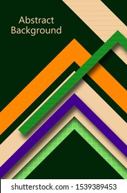 Abstract geometric texture design with colored corners, like arrows. Graphic technology background. For banners, business backgrounds, presentations. Vector illustration