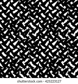 Abstract geometric texture. Irregular grid, mesh seamlessly repeatable monochrome pattern. 