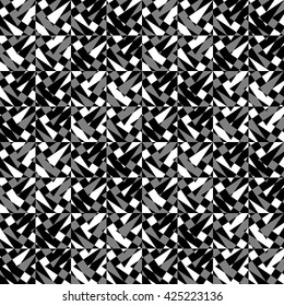 Abstract geometric texture. Irregular grid, mesh seamlessly repeatable monochrome pattern. 