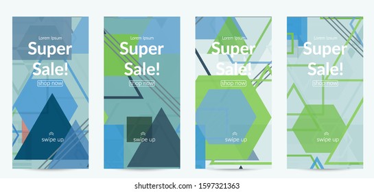 Abstract geometric texture. Mid century modern  design with geometric shapes transparent and overlapping. Retro colors. Social media template retro geometry vintage style.