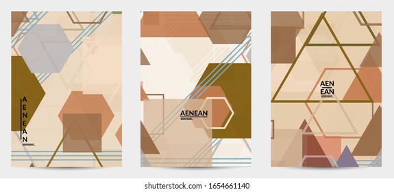 Textura geométrica abstracta. Diseño moderno a mediados de siglo con formas geométricas transparentes y solapadas. Colores retro. Estilo vintage de geometría retro de plantilla de volante.
