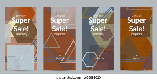 Textura geométrica abstracta. Diseño moderno a mediados de siglo con formas geométricas transparentes y solapadas. Colores retro. Estilo antiguo de geometría retro de plantilla de medios sociales.