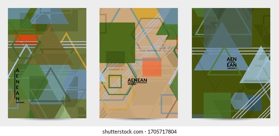 Textura geométrica abstracta. Diseño moderno a mediados de siglo con formas geométricas transparentes y solapadas. Colores retro. Estilo vintage de geometría retro de plantilla de volante.