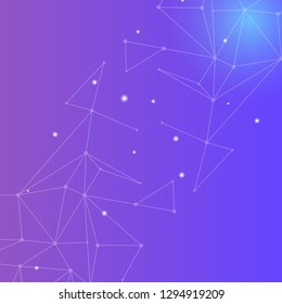 Abstract geometric texture with molecular structures and neural network. Molecules DNA and genetic engineering.