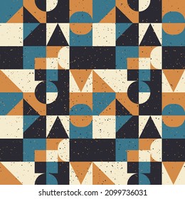 Abstract geometric texture pattern. Grain tiles shapes canvas. Mosaic grainy abstract design.