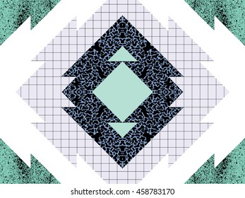 Abstract geometric texture in retro modern style