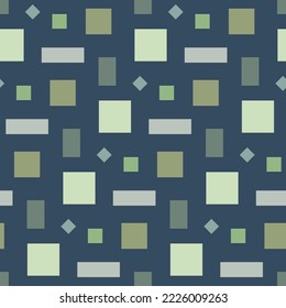 Abstract geometric texture for seamless fabric pattern. Repeat print for clothes: men's underwear, briefs, boxers, trunks. Square ornament for home textiles, jersey. Wallpaper with geometric shapes.