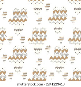 Abstract geometric with texture  seamless pattern