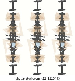 Abstract geometric with texture  seamless pattern