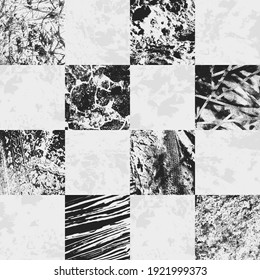 Abstract geometric texured pattern. Chess board. Modern minimal background vector design. Collecion of texures.