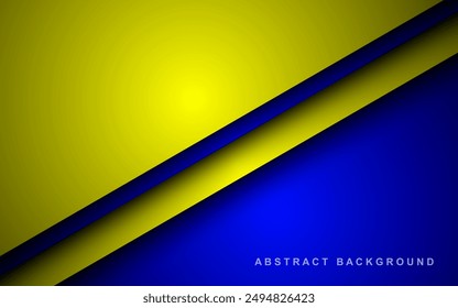 Abstractas tema geométrico azul y amarillo cuadrados superpuestos de fondo para el Diseño gráfico