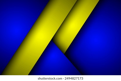 Abstract geometric theme blue and yellow squares overlapping background for graphic design