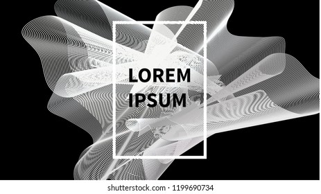 Abstract geometric thin lines background. Unique illustration for t-shirts, banners, flyers and other types of business design. Vector illustration